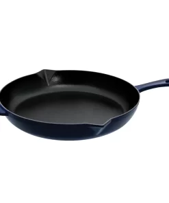 Staub 1223091 Cast Iron 12-inch Fry Pan - Dark Blue, Made in France