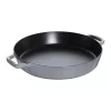 Staub 1313418 Cast Iron 13-inch Double Handle Fry Pan - Graphite Grey, Made in France
