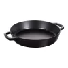 Staub 1313425 Cast Iron 13-inch Double Handle Fry Pan - Matte Black, Made in France