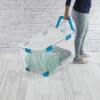 Sterilite 120 Qt. Wheeled Gasket Box Blue Aquarium