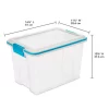 Sterilite 20 Quart Clear Plastic Stacking Storage Container with Gasket Lid (6 Pack)
