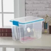 Sterilite 20 Quart Clear Plastic Stacking Storage Container with Gasket Lid (6 Pack)