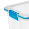 Sterilite 20 Quart Clear Plastic Stacking Storage Container with Gasket Lid (6 Pack)
