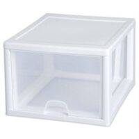 Sterilite 23108004 Stacking Drawer, White, 27 Quart,Each