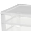 Sterilite 3 Drawer Unit Plastic, White, Set of 4