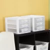 Sterilite 3 Drawer Unit Plastic, White, Set of 4