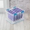 Sterilite 32 Qt Gasket Box Clear Base and Lid Blue Aquarium Set of 4