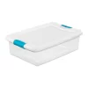 Sterilite 32 Qt Plastic Clear Stackable Latching Storage Box Container (12 Pack) Sterilite 32 Qt Plastic Clear Stackable Latching Storage Box Container (12 Pack)