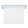 Sterilite 32 Quart Clear Plastic Stacking Storage Container with Gasket Lid (4 Pack)