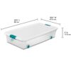Sterilite 56 Quart Latching Stackable Wheeled Storage Container w/ Lid (4 Pack) Sterilite 56 Quart Latching Stackable Wheeled Storage Container w/ Lid (4 Pack)