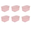 Sterilite 64 Qt. Latching Box Plastic, Blush Pink Tint, Set of 6