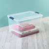 Sterilite 66 Qt. Latch Box Plastic, Stadium Blue, Set of 6