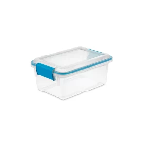 Sterilite 7.5 Quart Clear Plastic Storage Box with Latching Lids, (6 Pack)