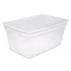 Sterilite 90 Qt. Storage Box Plastic, White, Set of 4