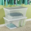 Sterilite 90 Qt. Storage Box Plastic, White, Set of 4