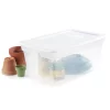 Sterilite 90 Qt. Storage Box Plastic, White, Set of 4
