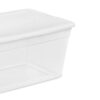 Sterilite 90-Quart Storage Box with Clear Base and White Lid (4 Pack)