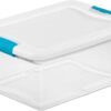 Sterilite Plastic 15 Quart Storage Box Container with Latching Lid, 24 Pack
