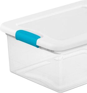 Sterilite Plastic 15 Quart Storage Box Container with Latching Lid, 24 Pack