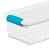 Sterilite Plastic 6-Quart Storage Box Container with Latching Lid, 12 Pack
