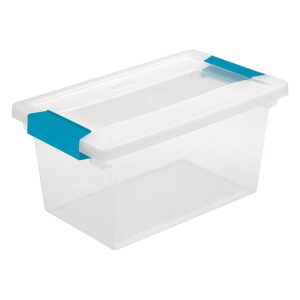 Sterilite Plastic Clip Storage Box Container with Latching Lid, 12 Pack
