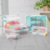 Sterilite Plastic Clip Storage Box Container with Latching Lid, 16 Pack