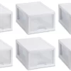 Sterilite Small Box Modular Stacking Storage Drawer Container Closet (6 Pack)