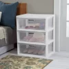 Sterilite Wide 3 Drawer Tower White