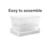 Sterilite Wide 3 Drawer Tower White