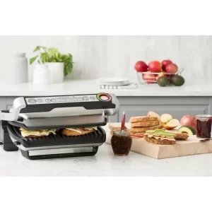T-Fal GC712D54 OptiGrill + Grill with Automatic Sensor Cooking, Multicolor
