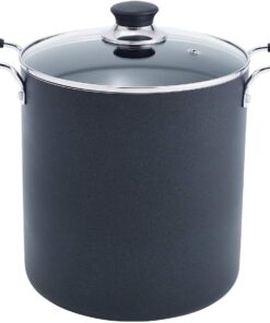 T-fal B36262 Specialty Total Nonstick Dishwasher Safe Oven Safe Stockpot Cookware, 12-Quart, Black