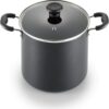 T-fal B36262 Specialty Total Nonstick Dishwasher Safe Oven Safe Stockpot Cookware, 12-Quart, Black