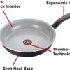 T-fal Cookware G917SE64 Initiatives Ceramic Nonstick Dishwasher Safe Toxic Free 14-Piece Cookware Set, Black