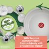 T-fal Fresh Recycled Aluminum Ceramic Non-Stick 12-Piece, Grey Cookware Set T-fal Fresh Recycled Aluminum Ceramic Non-Stick 12-Piece, Grey Cookware Set