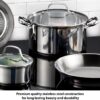 T-fal Pro E760SC Performa Stainless Steel Dishwasher Oven Safe Cookware Set, 12-Piece, Silver, 0