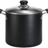 T-fal Soup, Stock, Dishwasher Safe Nonstick Pot, 8 Quart, Charcoal, Black