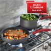 T-fal Ultimate Hard Anodized Dishwasher Safe Nonstick Cookware Set, 12-Piece, Red