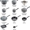 T-fal Ultimate Hard Anodized Nonstick 17 Piece Cookware Set, Black T-fal Ultimate Hard Anodized Nonstick 17 Piece Cookware Set, Black