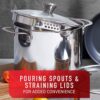 T-fal Unlimited Collection, Stainless Steel Platinum Non-stick, 12-Piece Cookware Set