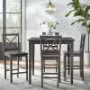 TMS Virginia Cross-Back Stool, 24, Set of 2, Espresso