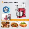 VIVOHOME 6 qt. 6- speed Red 3 in 1 Multifunctional Stand Mixer with Meat Grinder and Juice Blender, ETL Listed (X001W3QPWH)