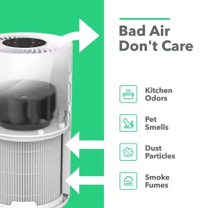 Vremi Premium Air Purifier with True HEPA Filter - Purifies Air in Medium to Large Rooms and Spaces