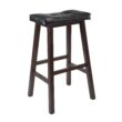 Winsome 29 in. Cushion Saddle Seat Bar Stool with Black Faux Leather