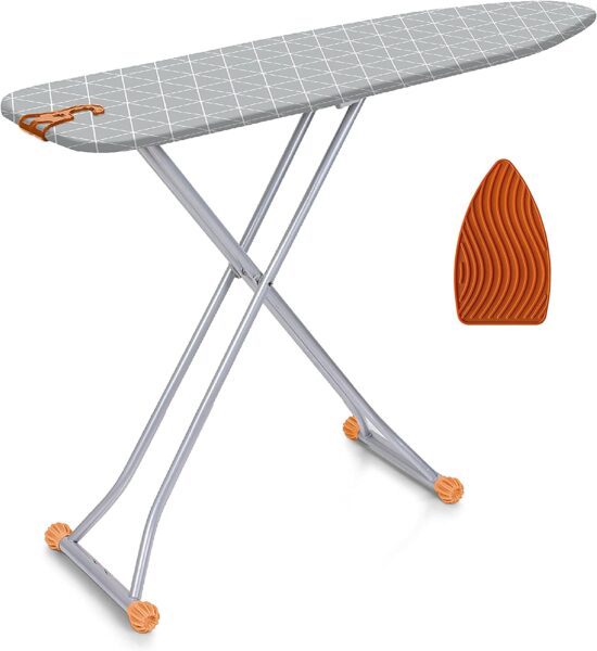 Bartnelli Pro Luxury Ironing Board – Extreme Stability, Made in Europe, Steam Iron Rest, Adjustable Height, Foldable
