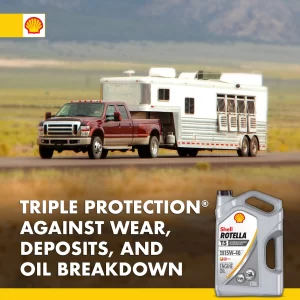 (3 pack) Shell Rotella T5 Synthetic Blend 15W-40 Diesel Engine Oil, 1 Gallon, 3-Pack Case