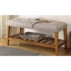 ACME Furniture Acme 96680 Charla Bench, Light Gray & Oak, One Size