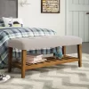 ACME Furniture Acme 96680 Charla Bench, Light Gray & Oak, One Size