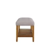 ACME Furniture Acme 96680 Charla Bench, Light Gray & Oak, One Size