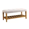 ACME Furniture Acme 96680 Charla Bench, Light Gray & Oak, One Size