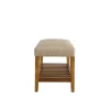 ACME Furniture Acme 96682 Charla Bench, Beige & Oak, One Size